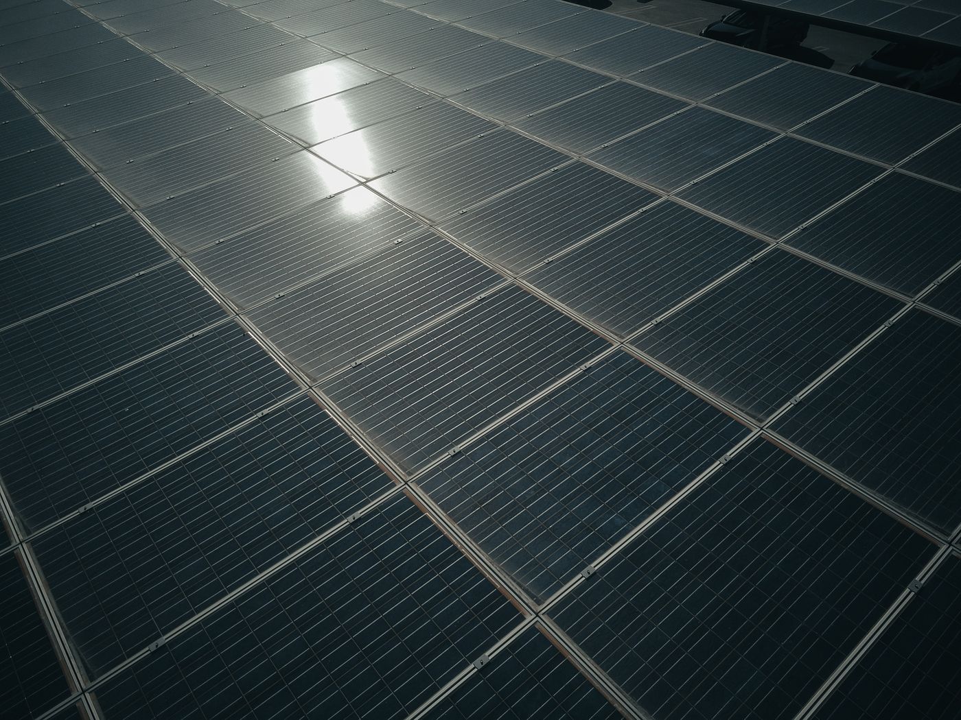Solar panels generating electricity